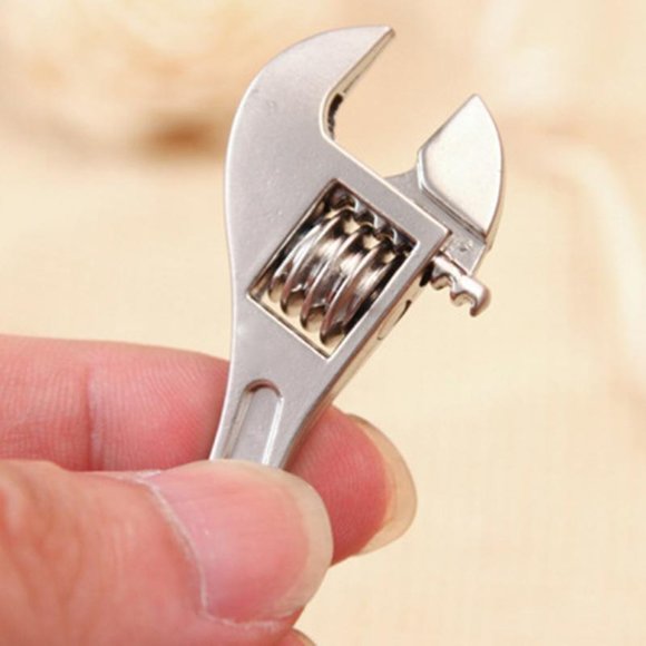 Wrench Keychain Working Silver Wrench -‎ Gift for Dad Father's Day - Handyman - Picture 11 of 12
